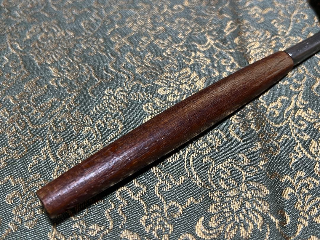 炉用灰匙 銀製 木製の柄