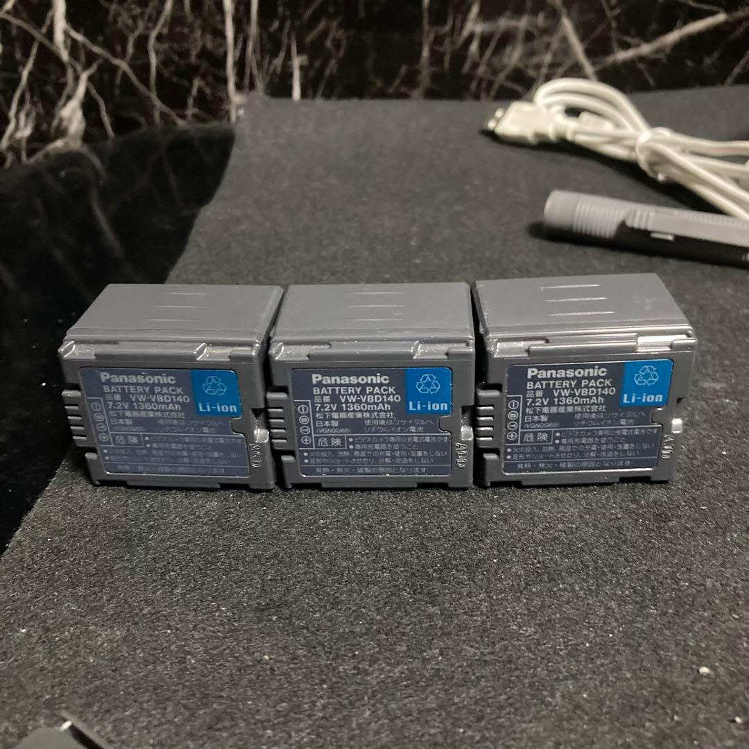 Panasonic NV-GS200K-S ビデオカメラ　バッテリー3個