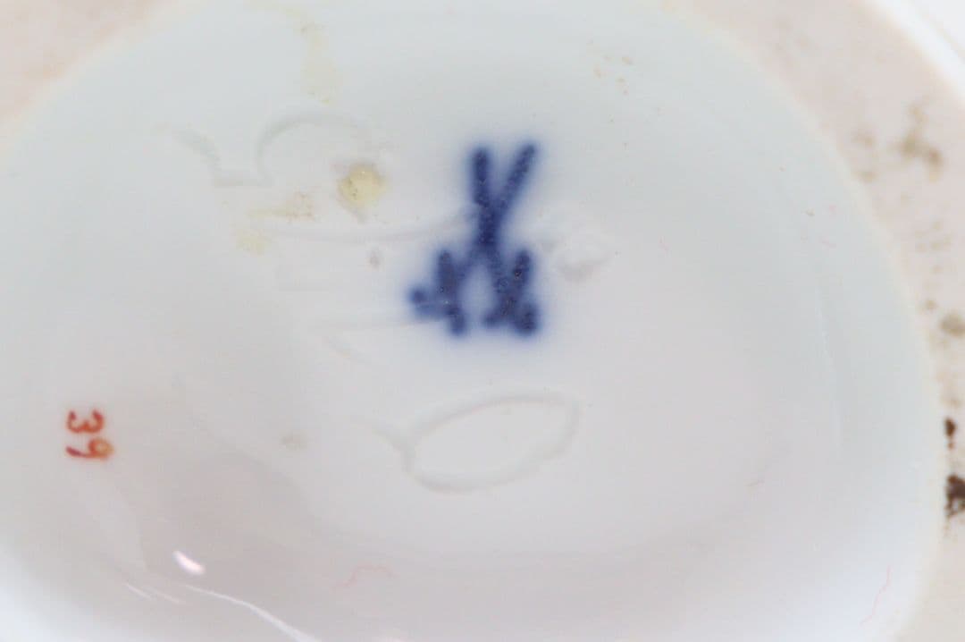 マイセン　天使　郵便配達員　フィギュリン　陶器人形　置物　アンティーク