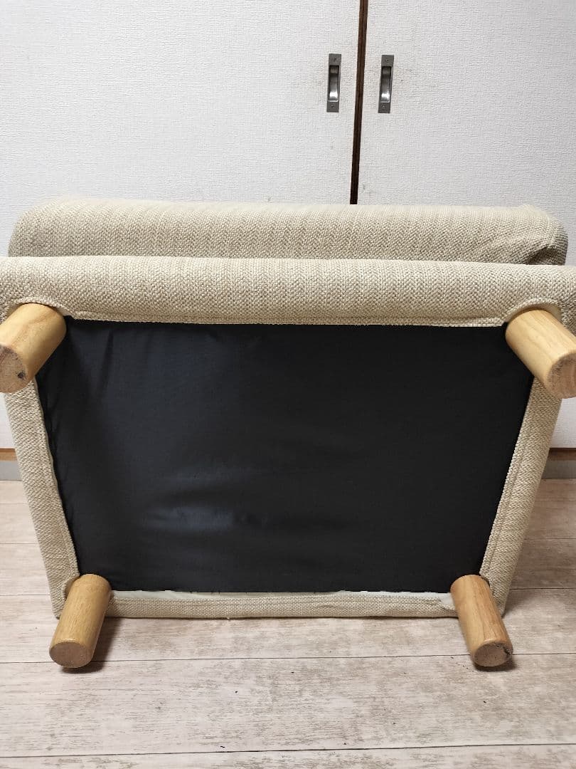 無印良品　オットマン・フェザー・ポケットコイル　カバー付