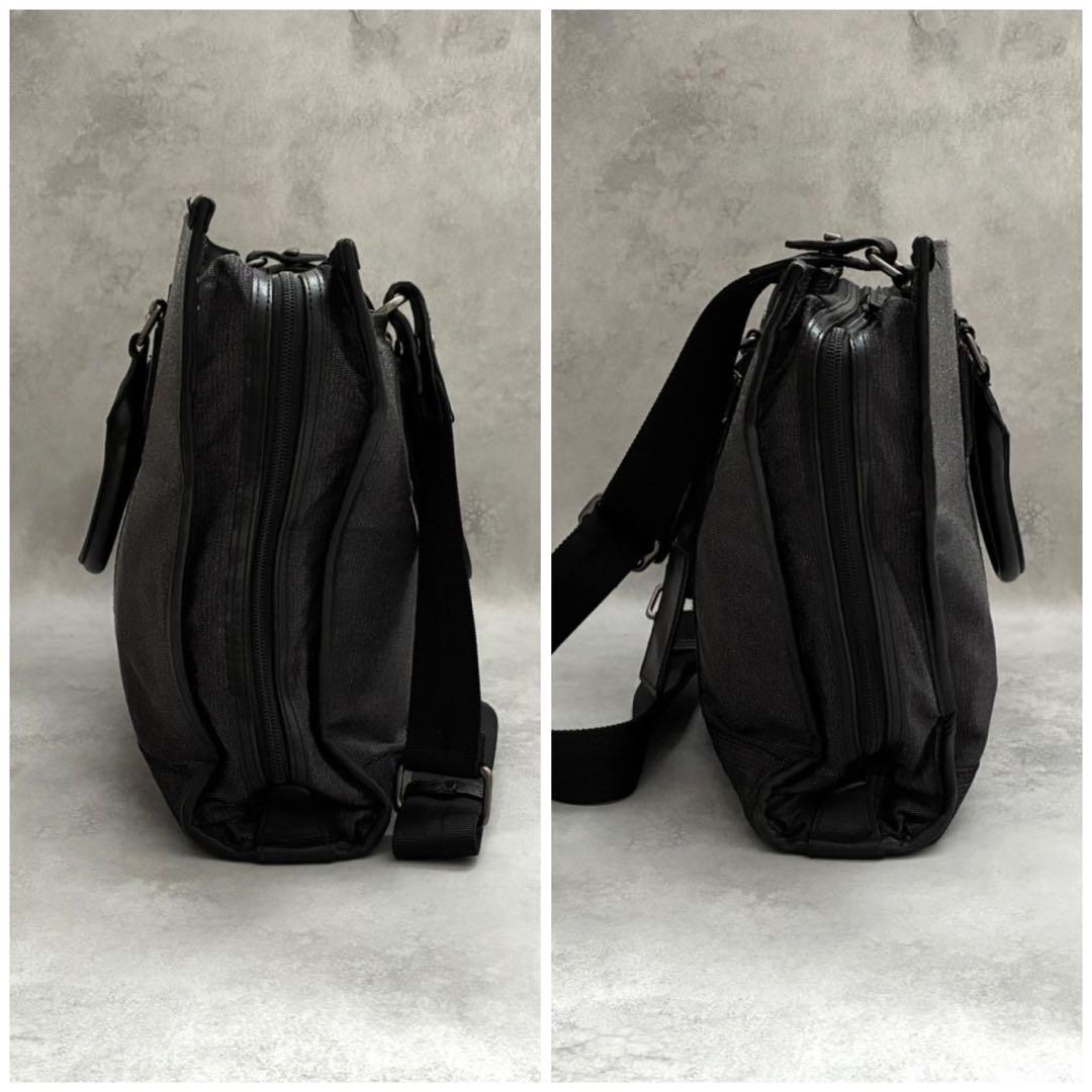 希少/美品✨ハンティングワールド 2way ビジネスバッグ デニム レザー A4