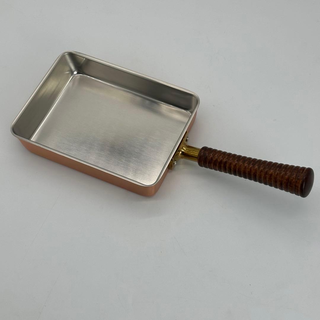 新品未使用 純銅 玉子焼き器 日本製 木柄 MD-0109