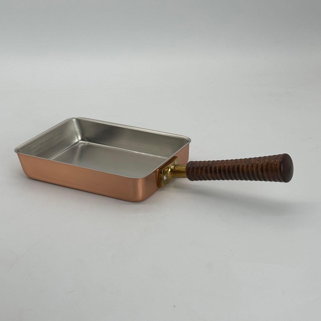 新品未使用 純銅 玉子焼き器 日本製 木柄 MD-0109