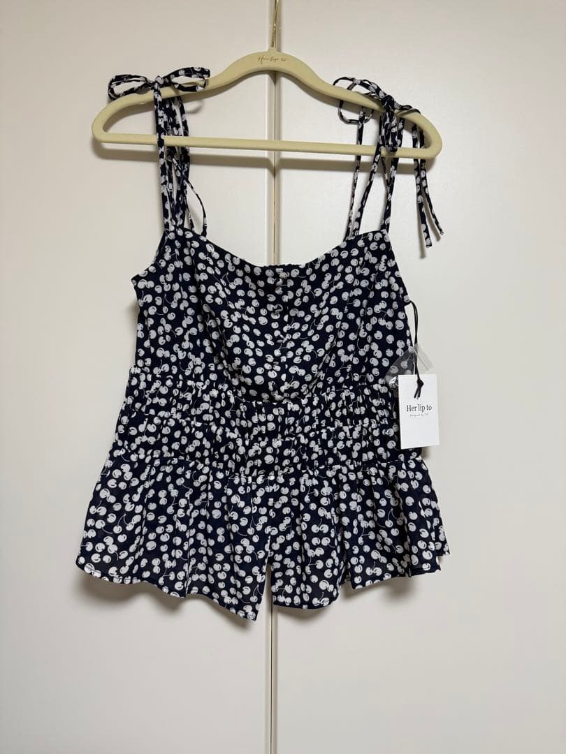 Herlipto Cherry Pattern Strap Top♡