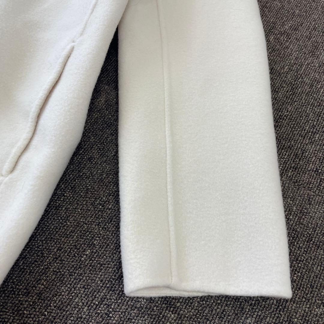 23区 ウールリバーコート フード付き ミドル丈 アウター アイボリー 36 S