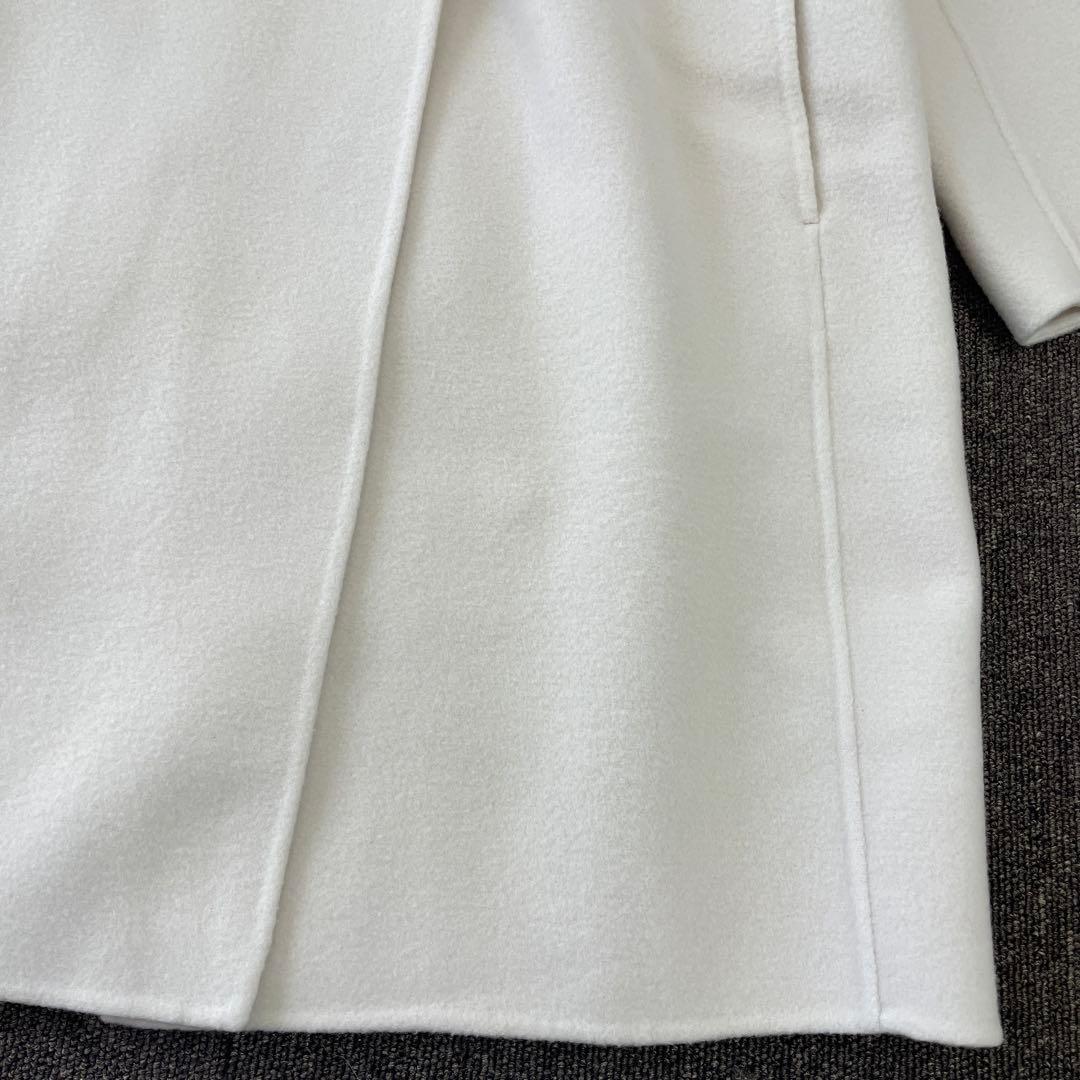 23区 ウールリバーコート フード付き ミドル丈 アウター アイボリー 36 S