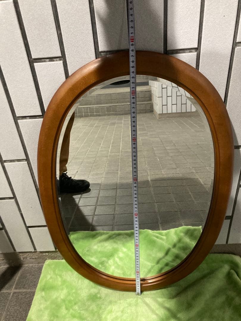 カリモク FURNITURE 大サイズ 68cm オーバルミラー A6085
