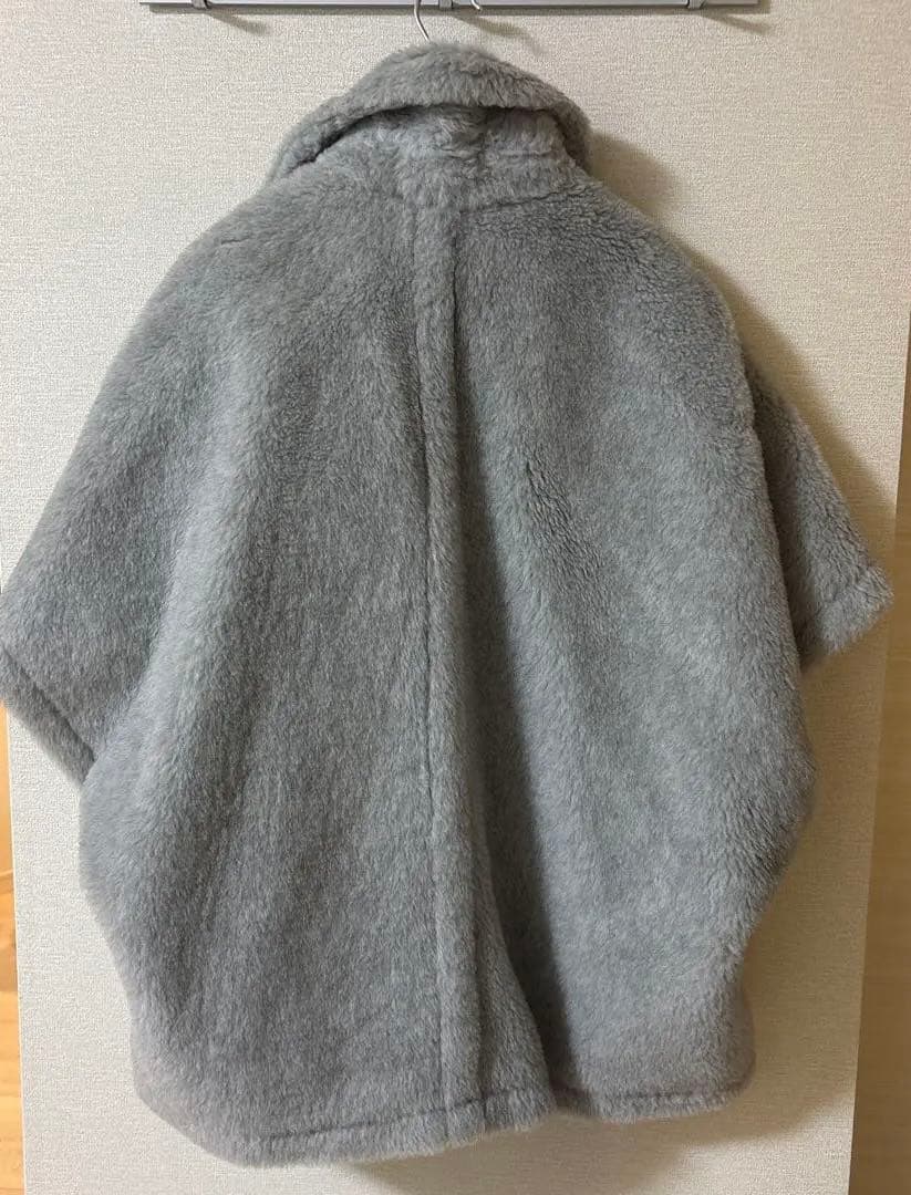 即購入可　MAX MARA テディベアケープ・ポンチョ　グレー