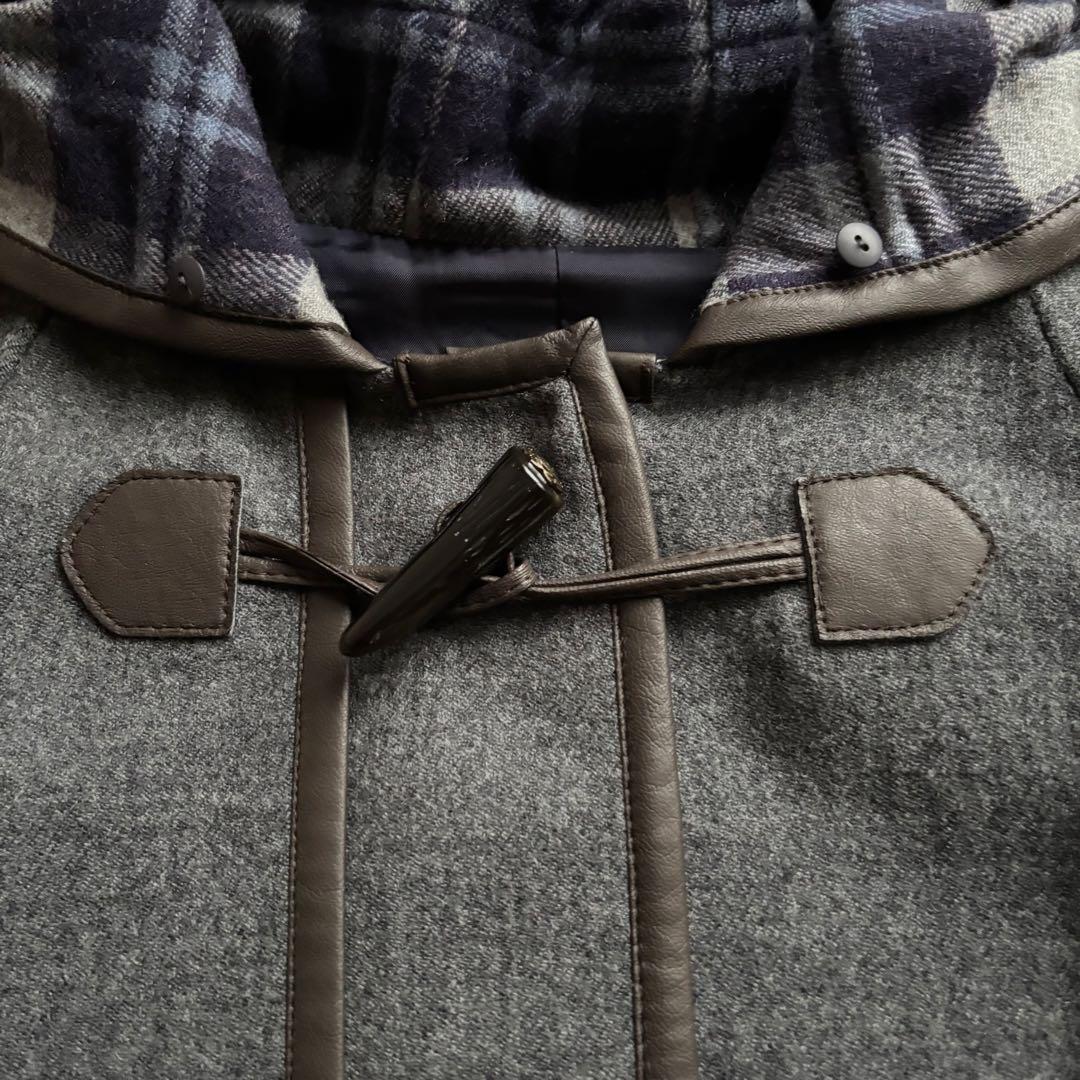 専用出品SCAPA 九分袖グレーウールコートと白タートルニット