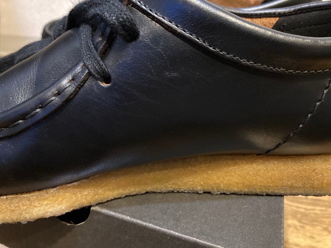 クラークスワラビー　BLACK Smooth Leathe