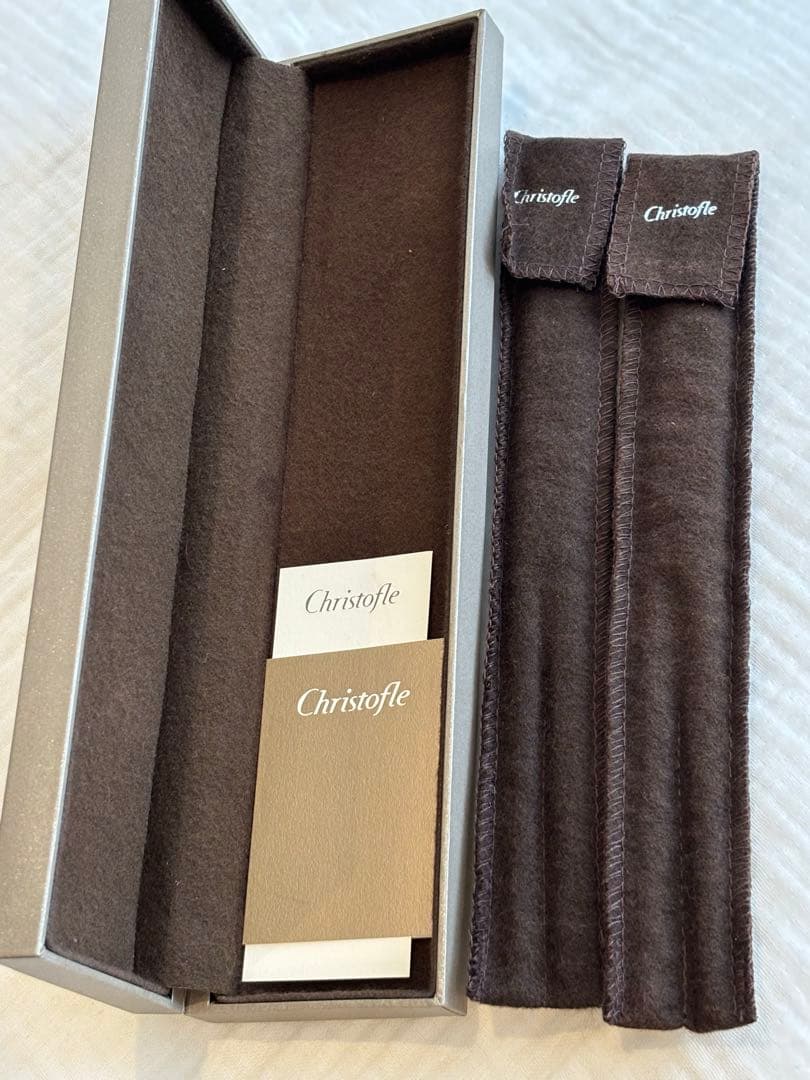 【新品/未使用】【クリストフル】Christofle 箸 ペア 赤黒