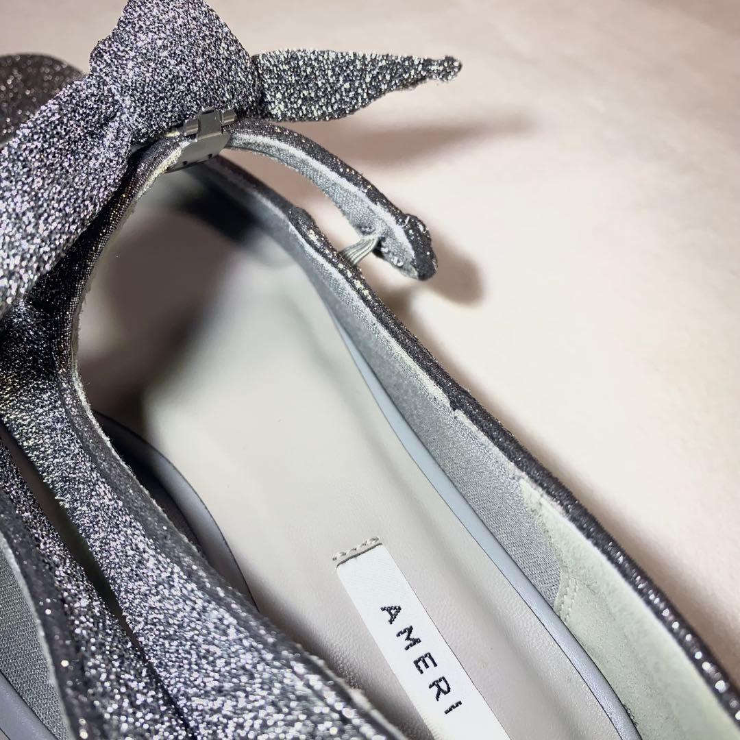 【未使用級】 AMERI アメリビンテージ フラットパンプス シューズ ラメ Ｌ