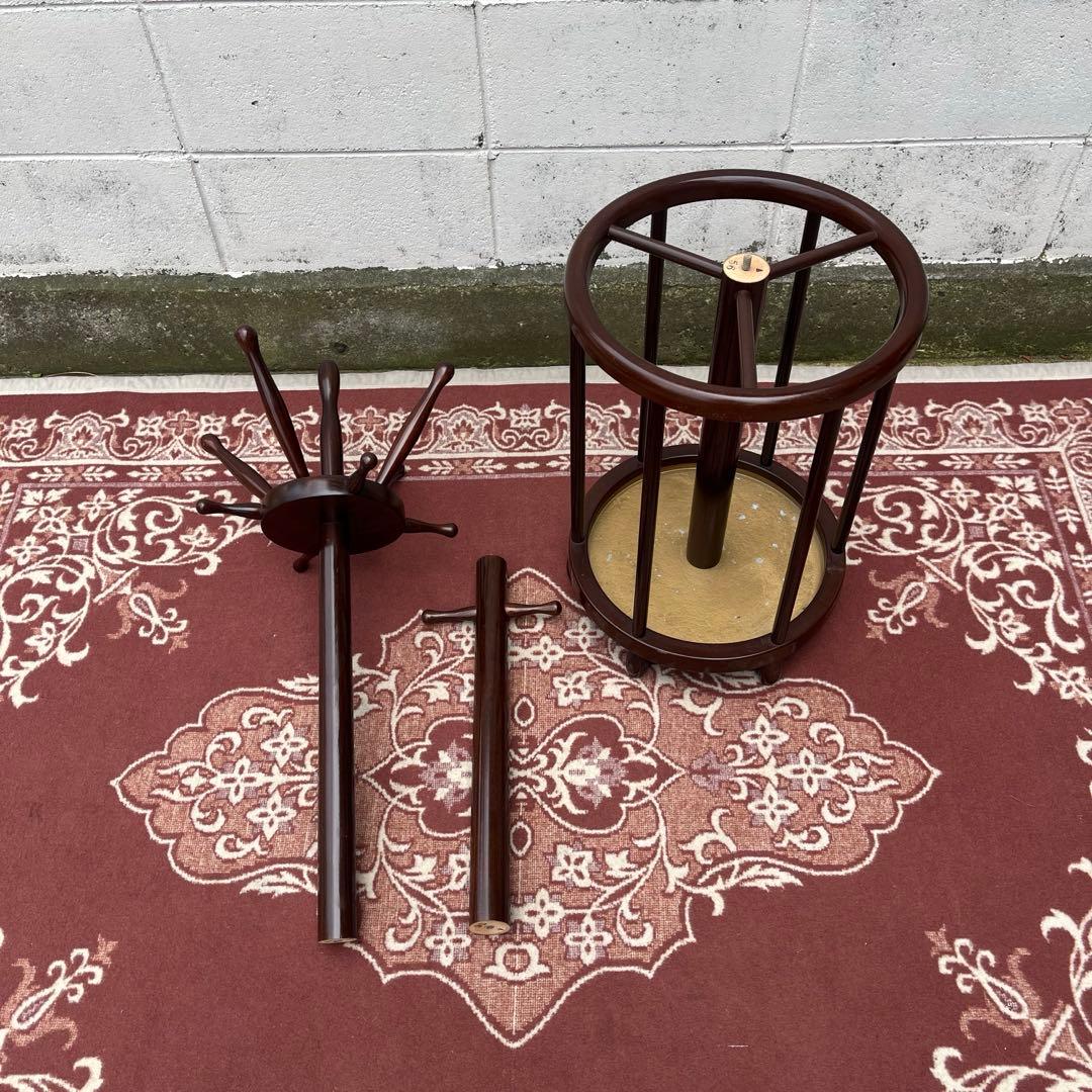 当時物 古家具◾️Najico ナジコ 木製ポールハンガー コートハンガー 傘立て