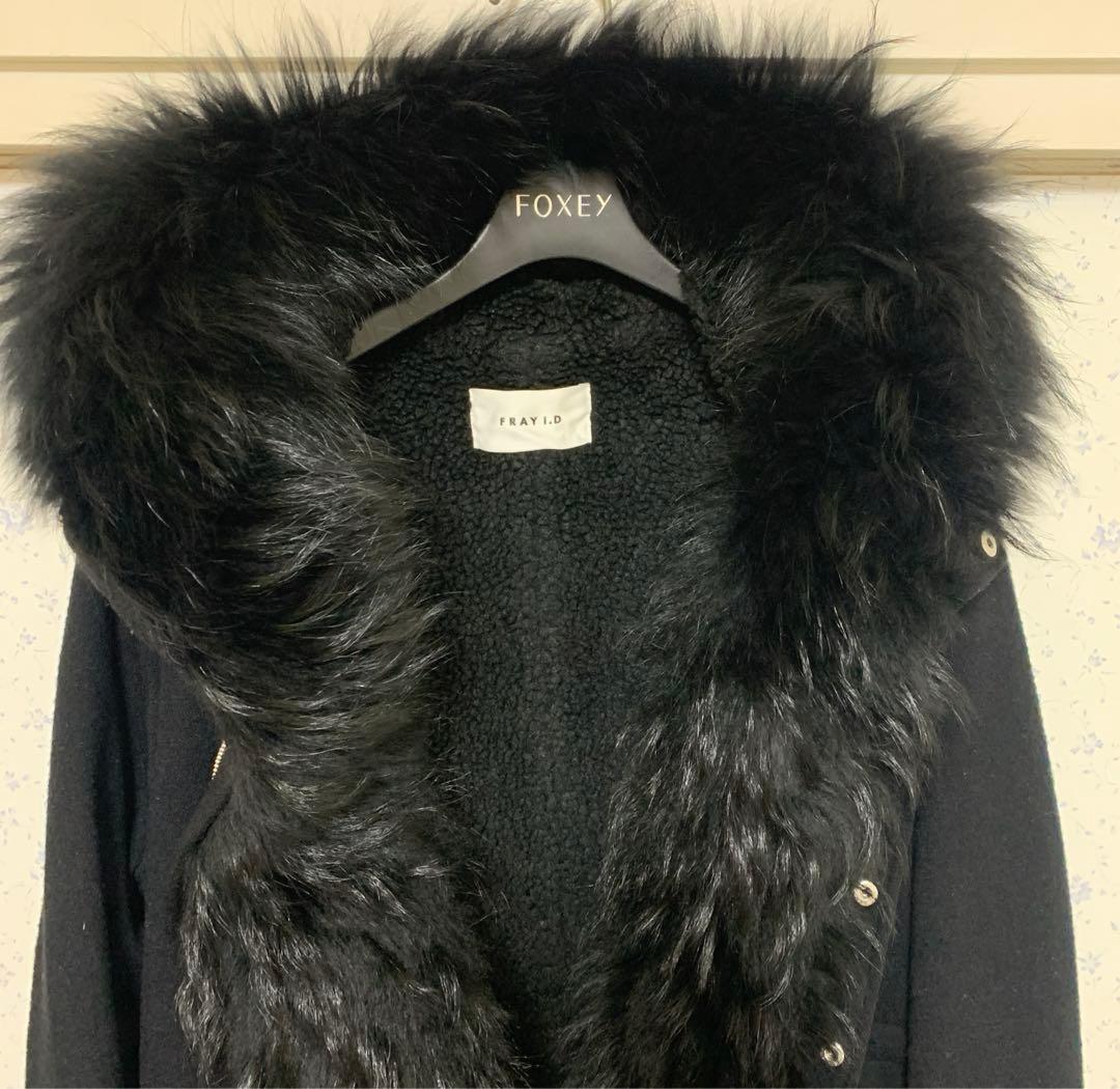 ボリュームファー付きモッズコート　Y2K 平成ギャル　フェアリーグランジ