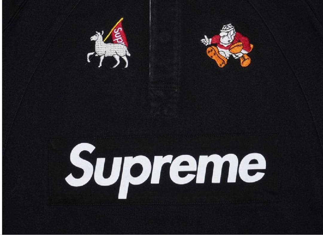 【新品未使用】Supreme S/S Rugby ブラック Lサイズ 正規品