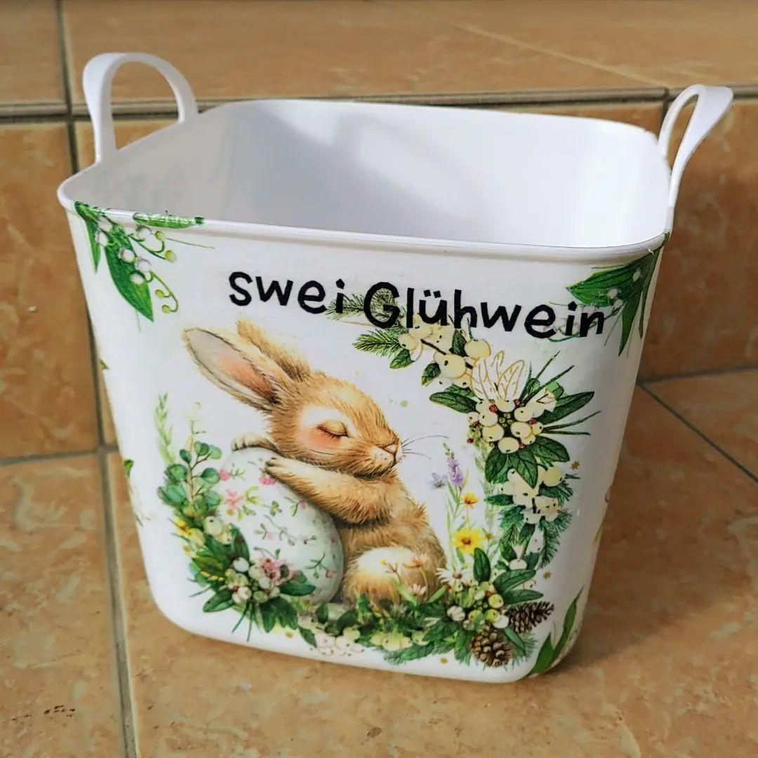 ☆MIRI☆様　　ソフトバスケット　白たまごのうさぎさんwhite flower