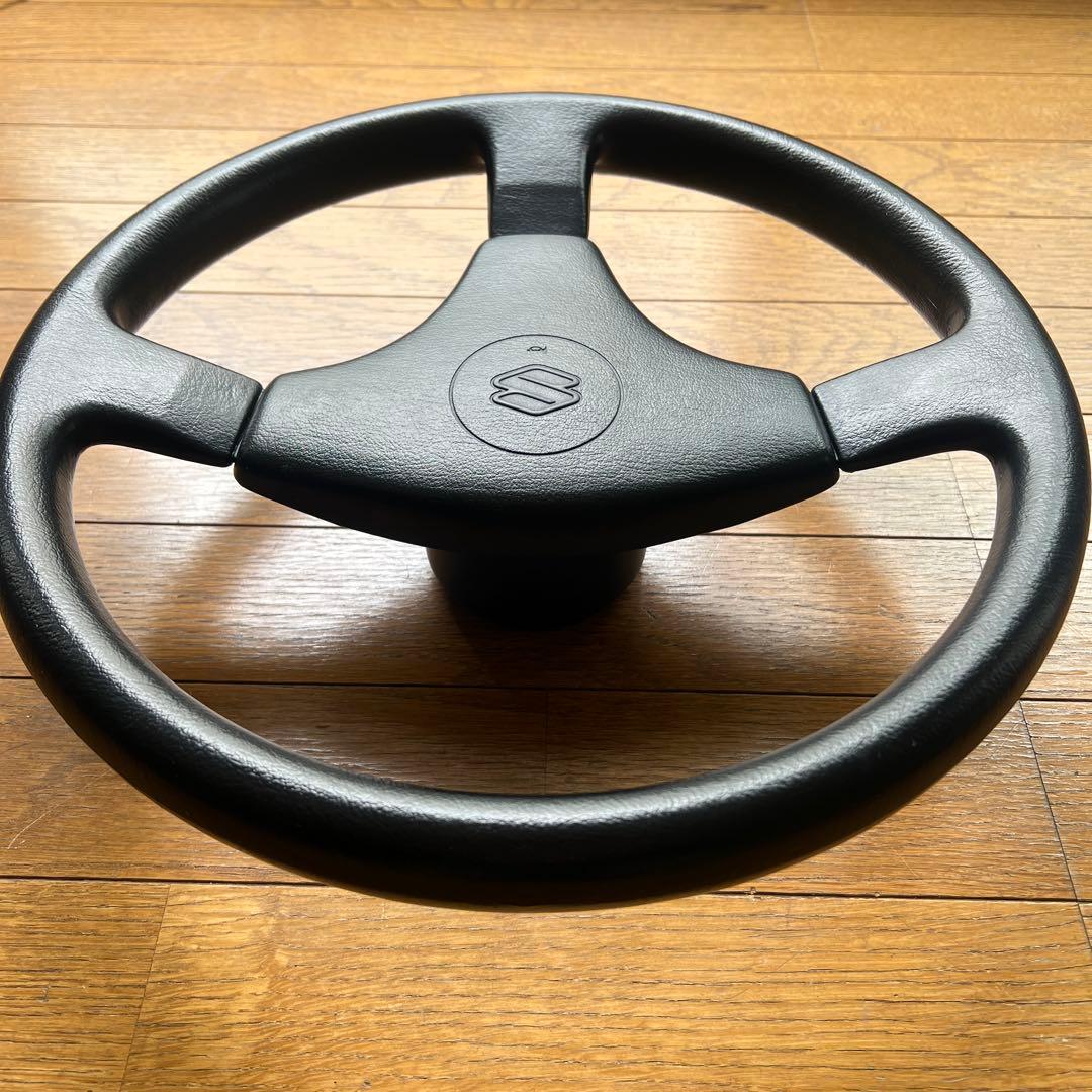 スズキ カプチーノ（EA11R ）ステアリングホイール 3スポーク ブラック