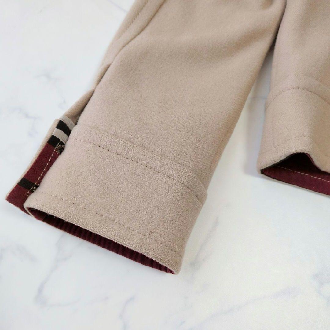 バーバリーブルーレーベル Pコート ウール100% ベージュ 38 M