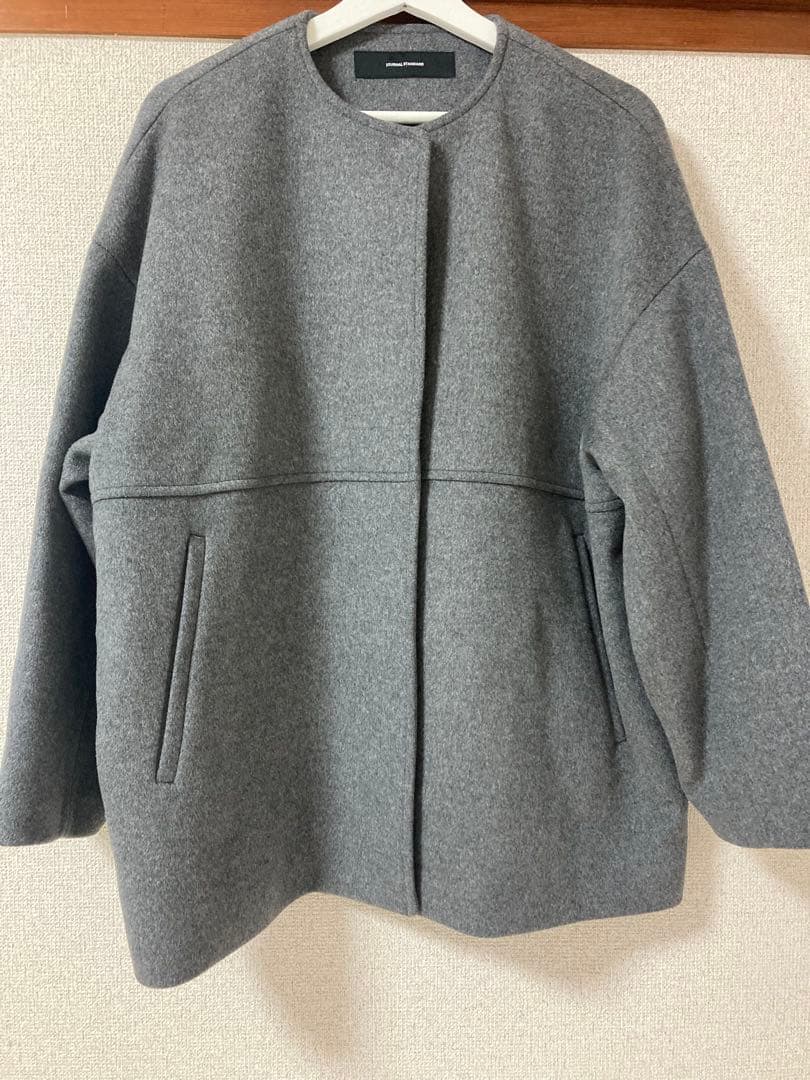 ジャーナルスタンダード　ビーバーノーカラーウールコート