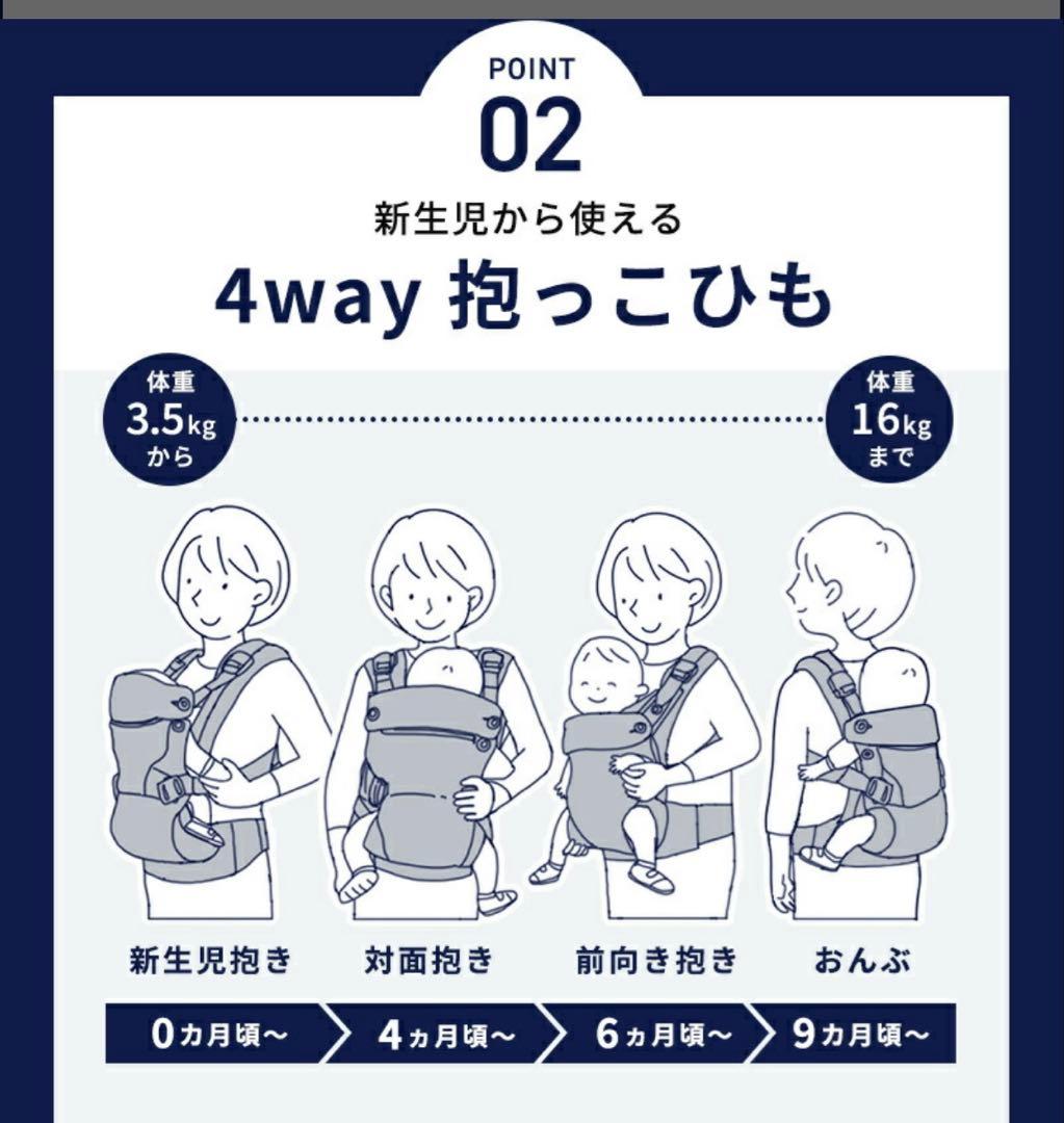 NUNA 抱っこ紐 黒　ヌナ　nuna