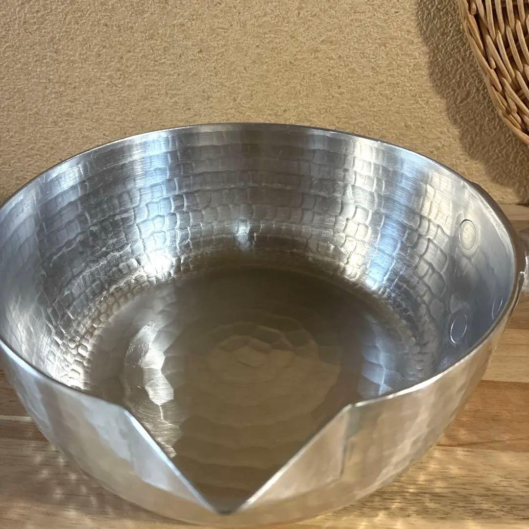 京都鍛金工房WESTSIDE33雪平鍋アルミ　片口&取り分けスプーン茂作　未使用