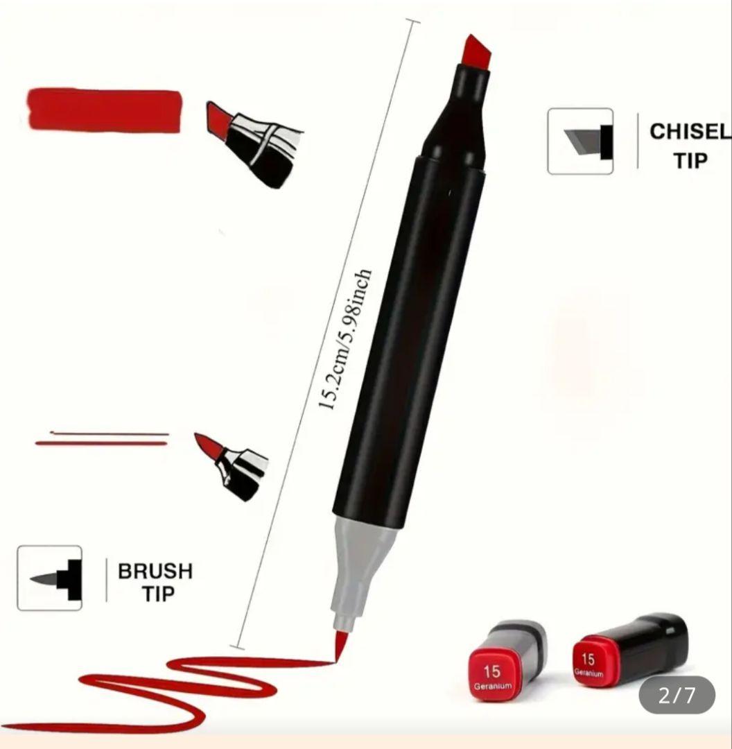 262色 マーカーセット ブラシ・チゼルペン先 バラ承ります