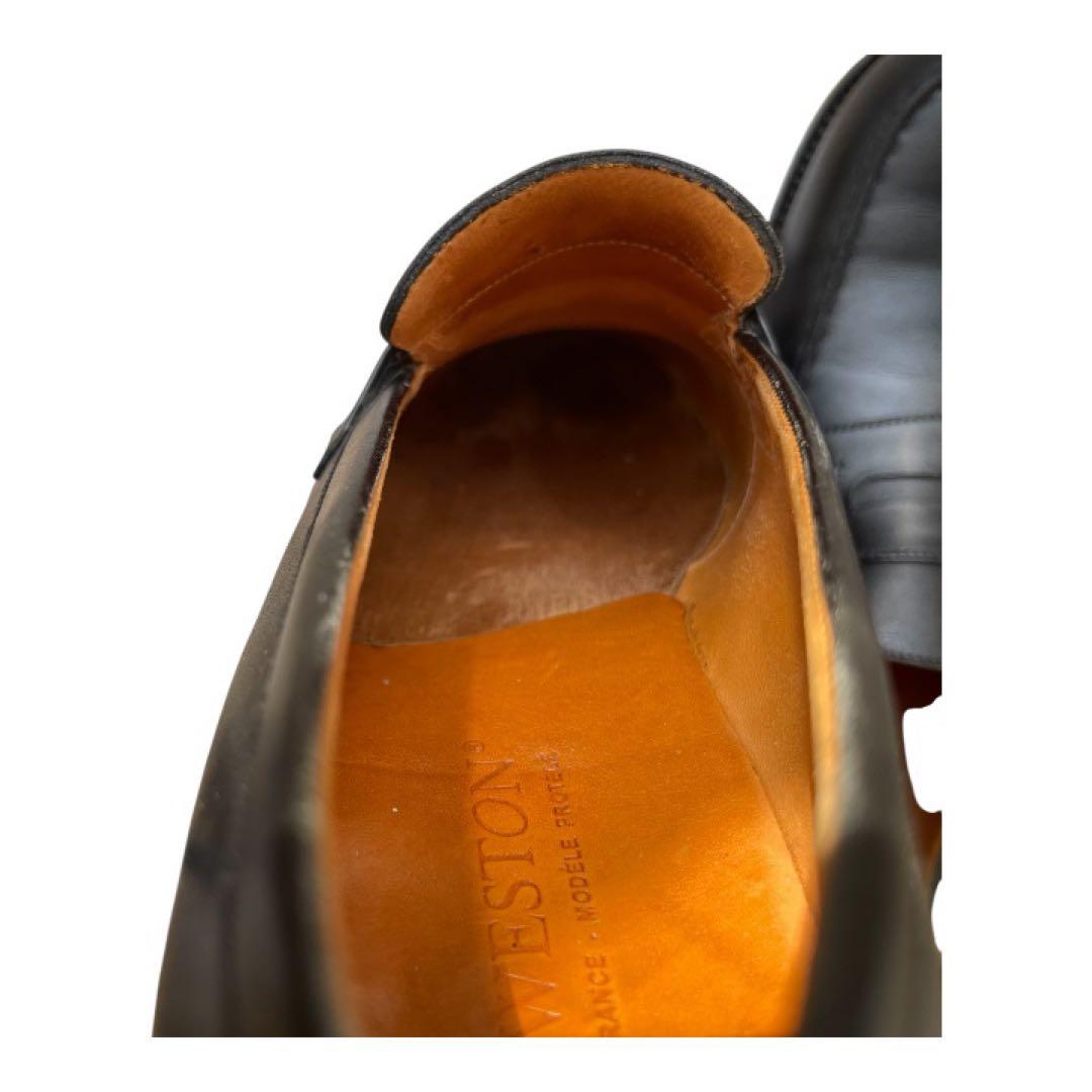 美品 JM WESTON 180 ローファー 6C 純正シューツリー付 ブラック