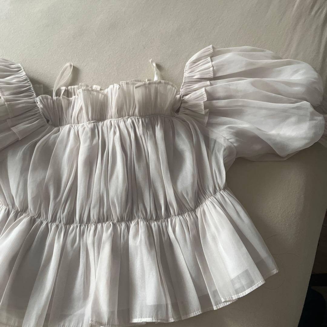 snidel ボリュームギャザーフリルオフショルブラウス　正規品