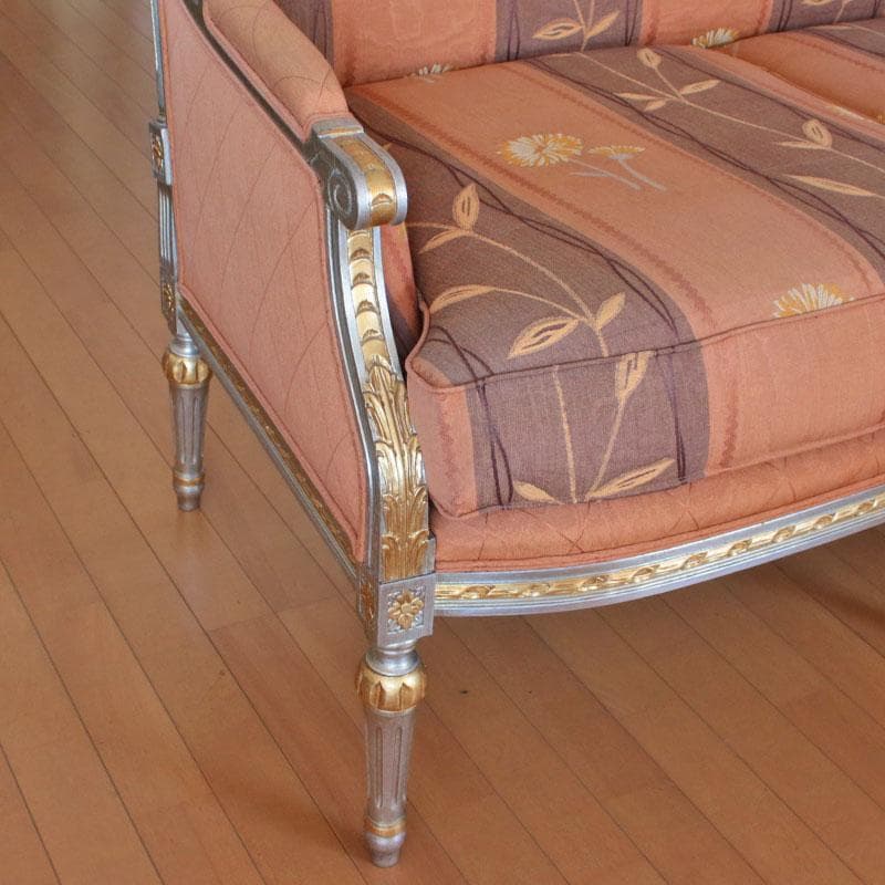 イタリア製二人掛けソファ ダブル クラシック ラブソファ レトロ 122-145