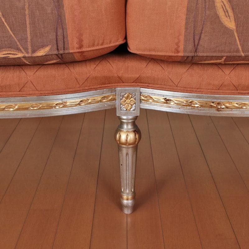 イタリア製二人掛けソファ ダブル クラシック ラブソファ レトロ 122-145