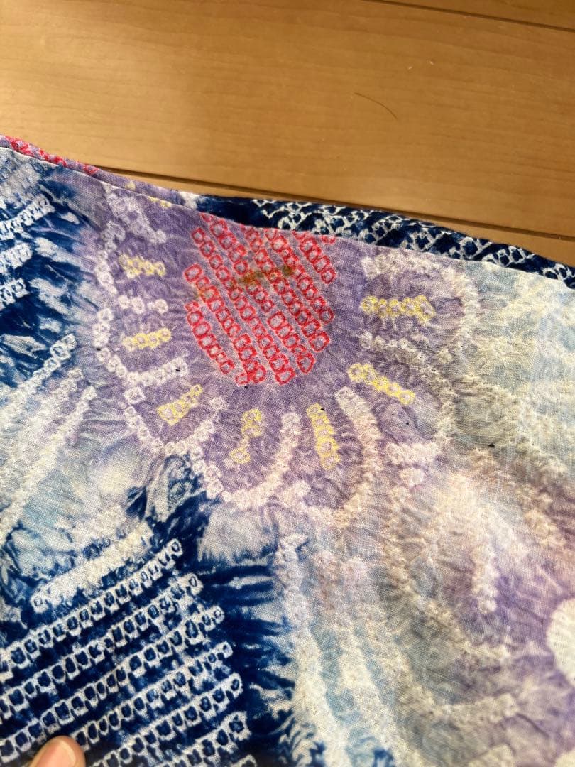 タイムセール　夏物　浴衣　有松鳴海絞り　伝統工芸品　綿　夏　祭り　ゆかた　美品