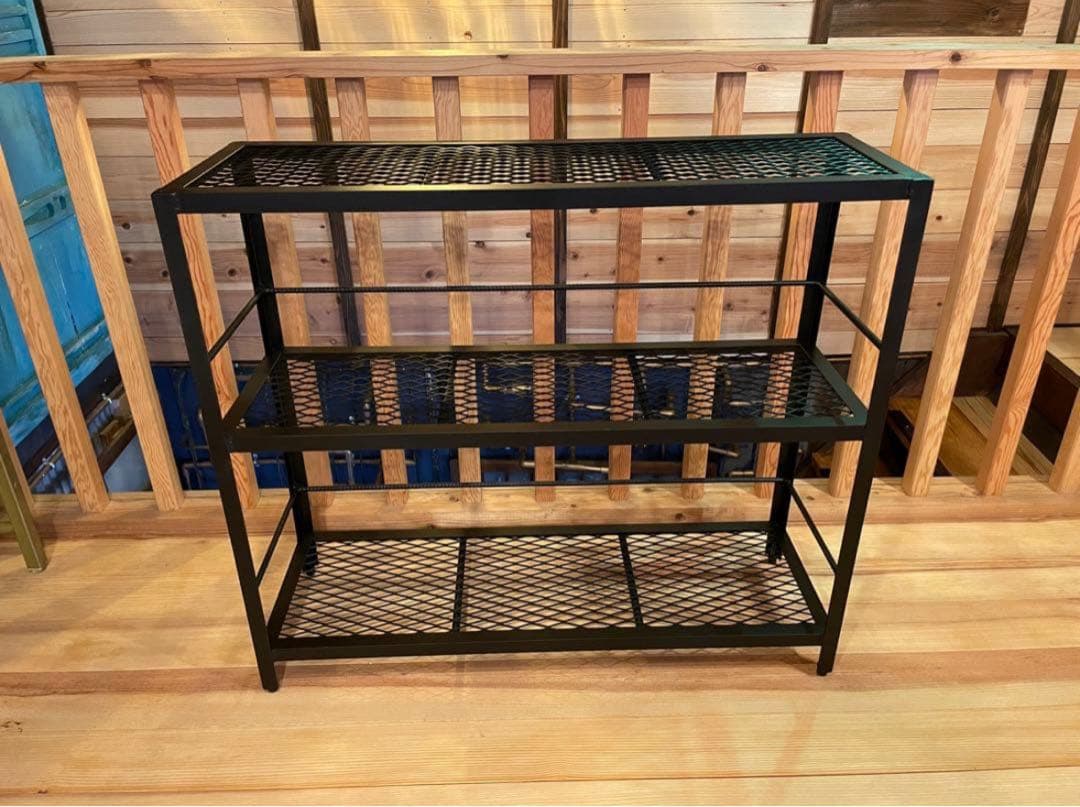 【幅900mm】インダストリアルアイアンシェルフ3段棚 植物棚 アガベ 多肉植物