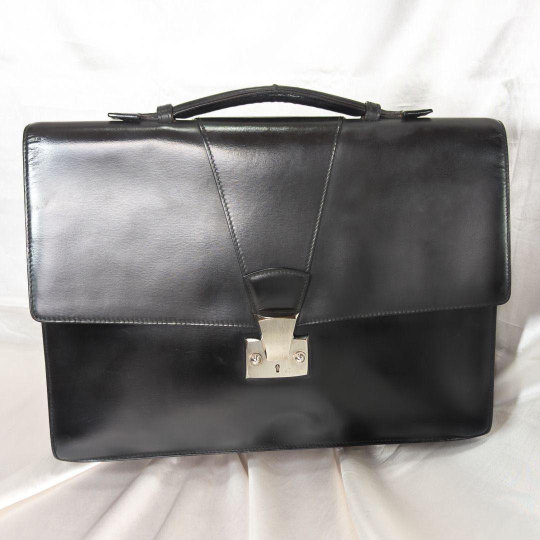 Cartier カルティエ パシャブリーフケース ビジネスバッグ 黒