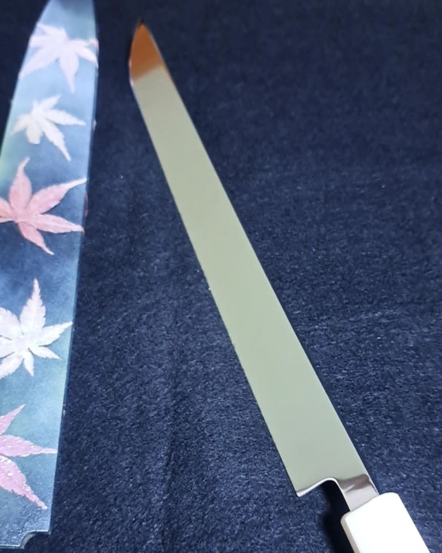 ステン 本焼 先丸 9寸 V金10号 鏡面仕上げ 刺身包丁 和包丁 鞘付き