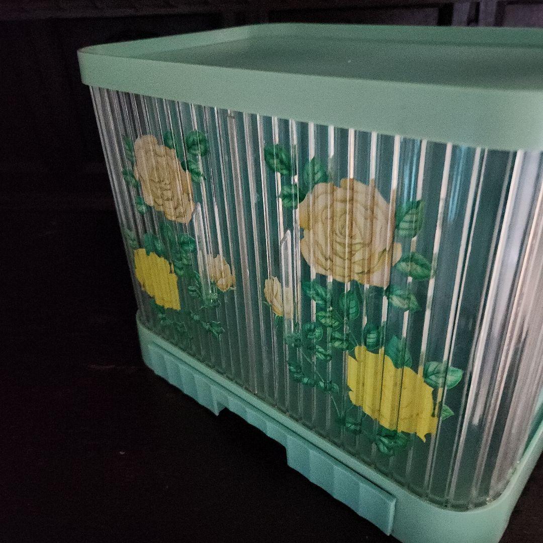 ☆昭和レトロポップ☆　蛇腹　調味料　収納ケース　水色