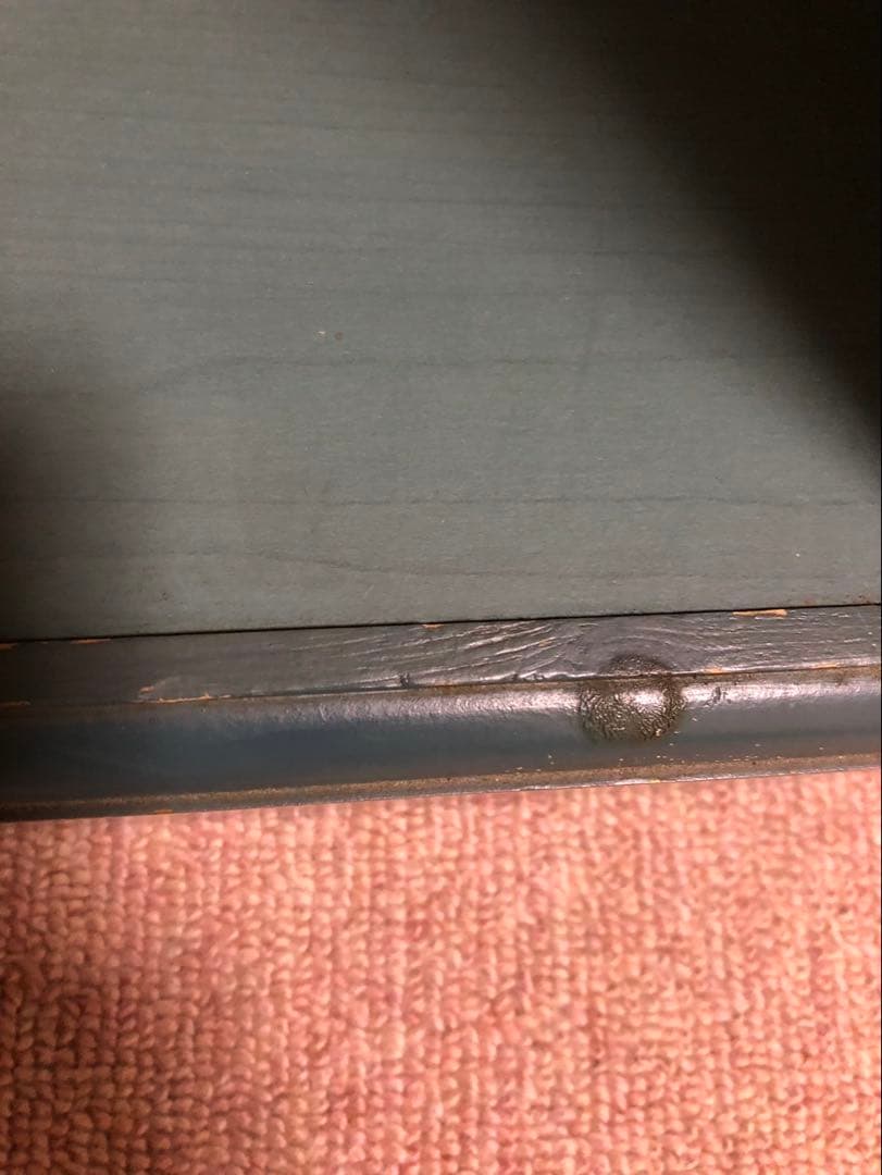 木製本棚 ブルー5段 波型デザイン