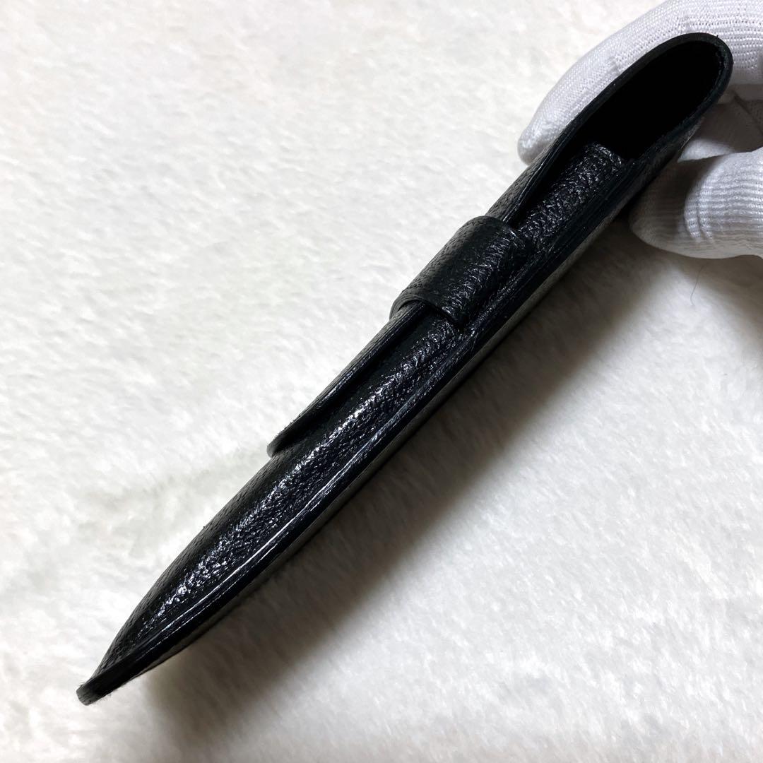 BVLGARI ブルガリ　レザー　ペンケース　ブラック　黒　本革　ロゴ　筆記用具