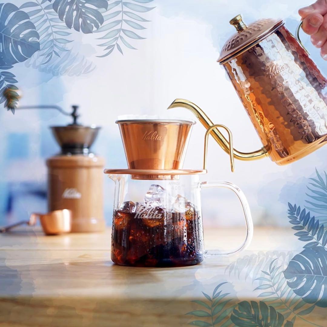 ☆新品 Kalita 銅製やかん 経年変化を楽しむ コーヒーポット 600ml