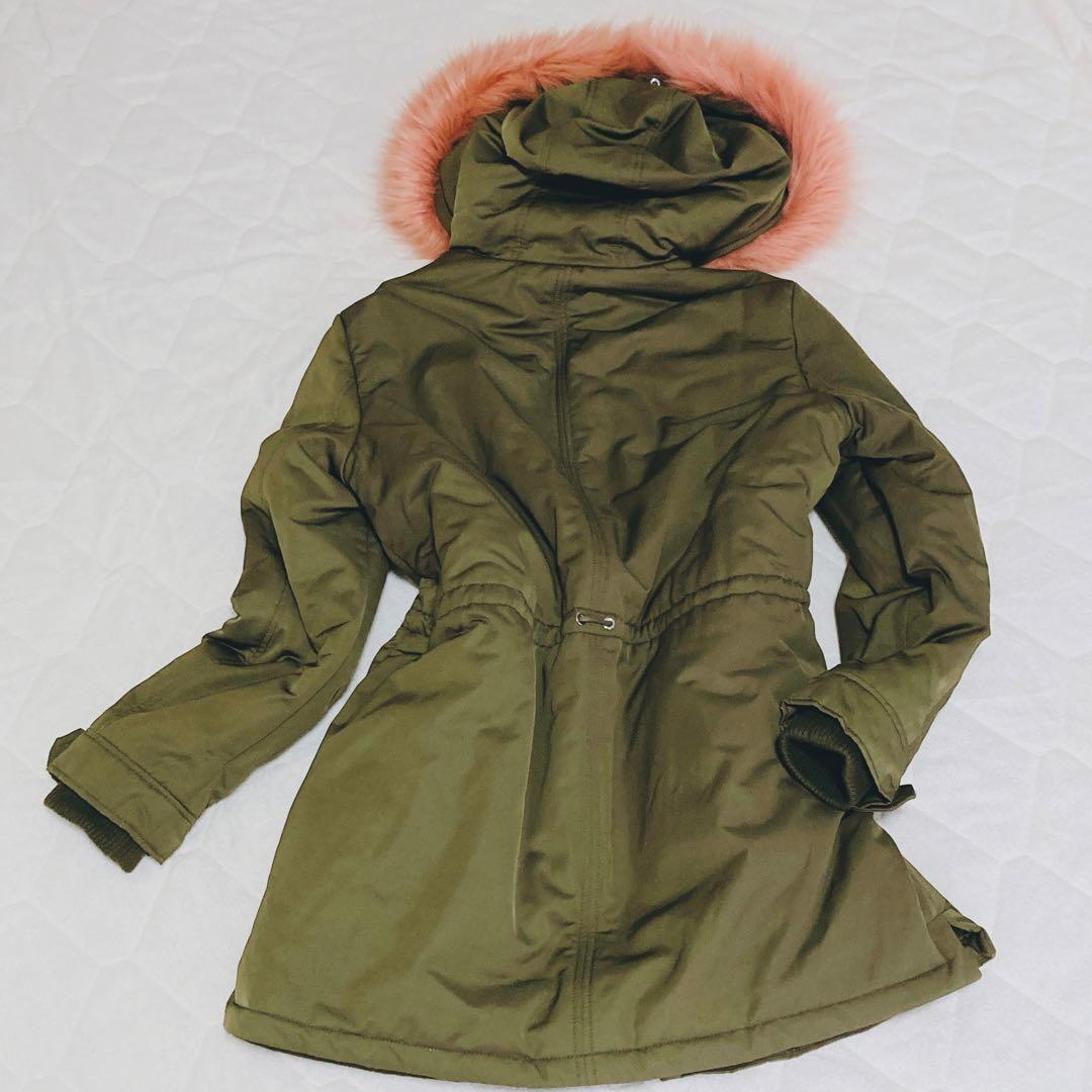 幻の逸品 海外モデル着用 XL ピンクファー ザラ モッズコート N-3B