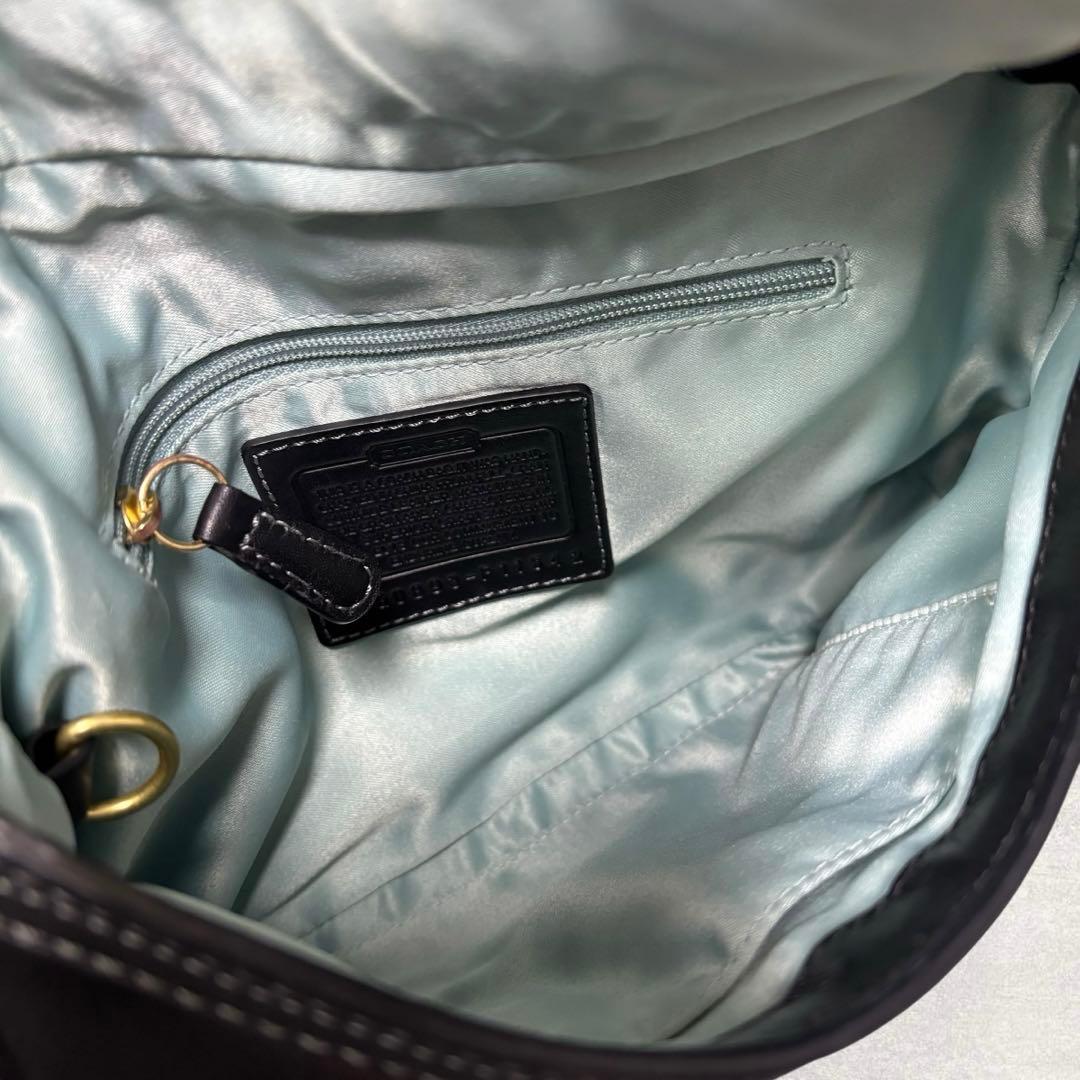 コーチ ソーホー ワンショルダーバッグ レザー 黒　ターンロック 保存袋