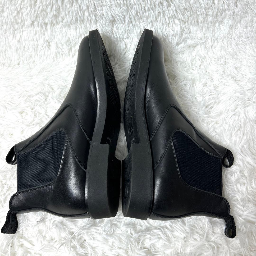 【未使用級】HARUTA レザーサイドゴアブーツ ブラック27cm 3E