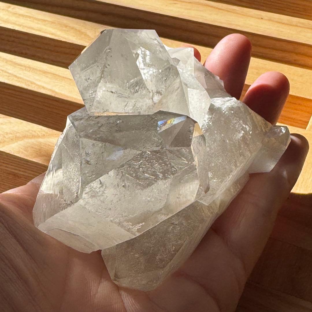 天然水晶 群晶 クラスター 原石｜存在感のある一点もの｜QC-001