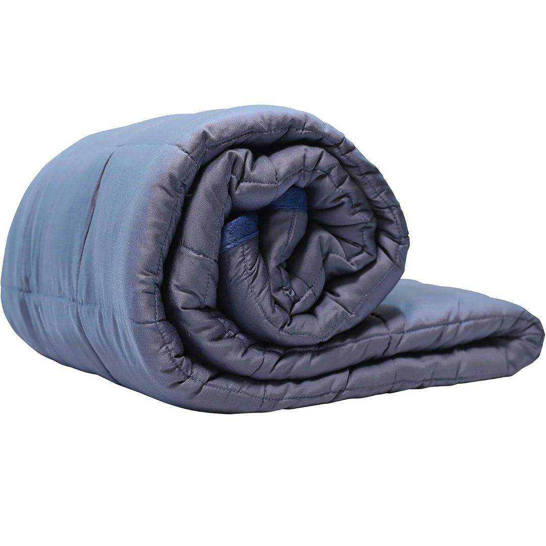 美品 ハグラビ hugravi 加重ブランケット ブルー