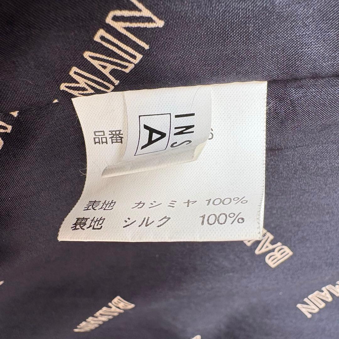 最高級✨《バルマン》カシミヤ100% フォックスファー 裏地シルク ポンチョ