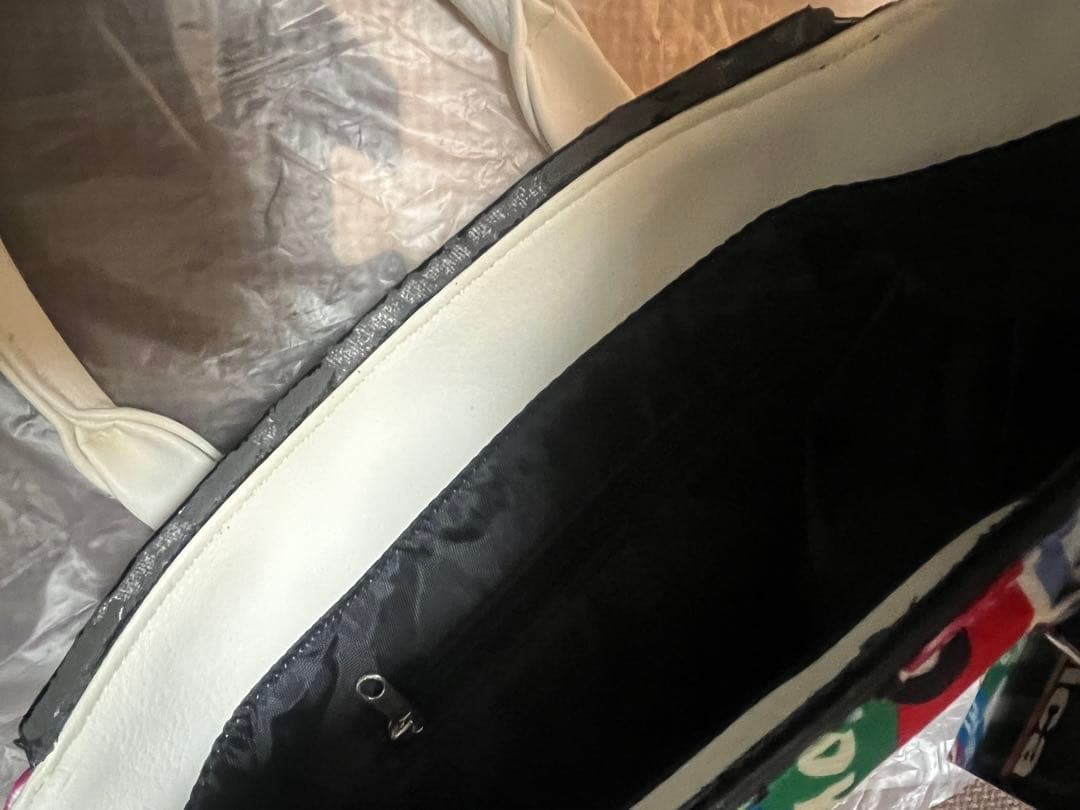 トミカゴルフ新品訳ありホワイトカラフルゴルフバッグ小w32×D12×H19