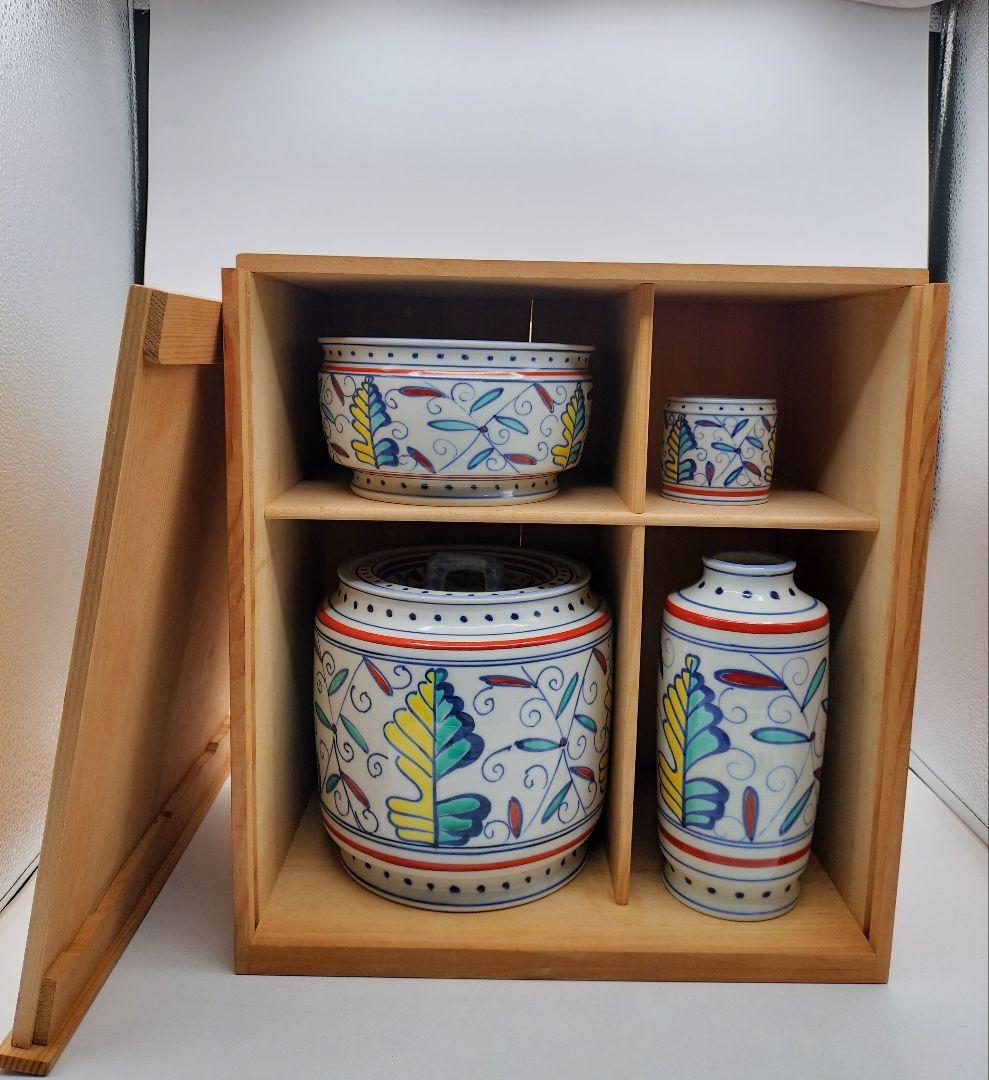 c873【新品・未使用】皆具 和蘭陀 オランダ 平安 手塚祥堂 紙箱 茶道具