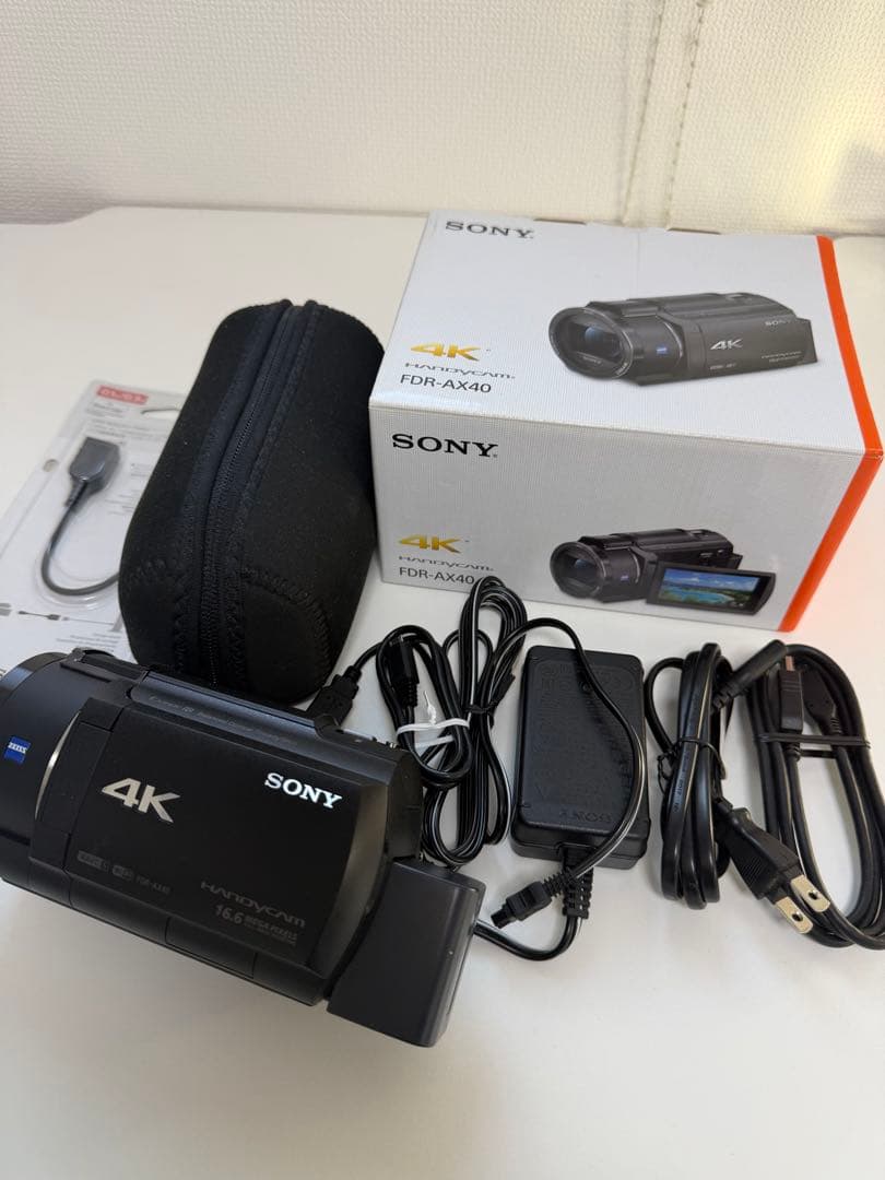 【美品】SONY FDR-AX40 4K ZEISSレンズ16.6MP