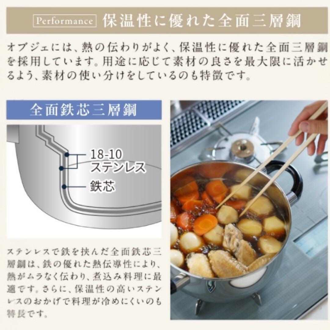 宮崎製作所 オブジェ シチューポット 22㎝ スチームプレート付 Miyaco