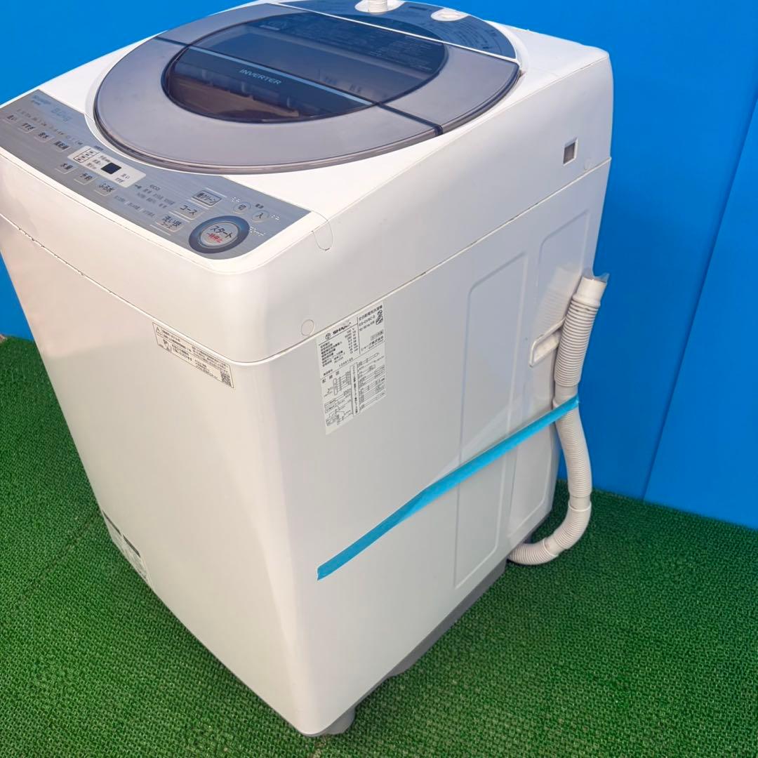 610 関東対応　洗濯機　8kg インバーター付　静音　冷蔵庫有　清掃済み　美品