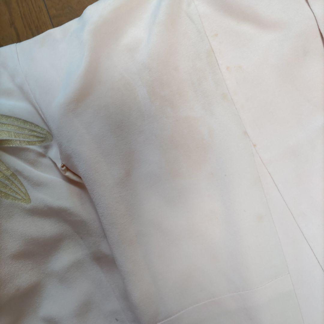 大幅値下《昔の嫁入、大振袖》(アンテ―ク）大正、ピンク縮緬地に金銀泊竹柄1047